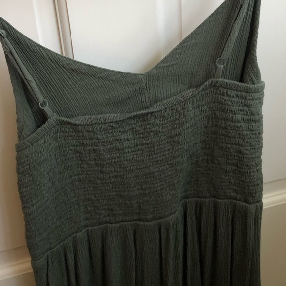 American Eagle Boho Sundress Maxi Olive Green - Picture 3 of 4